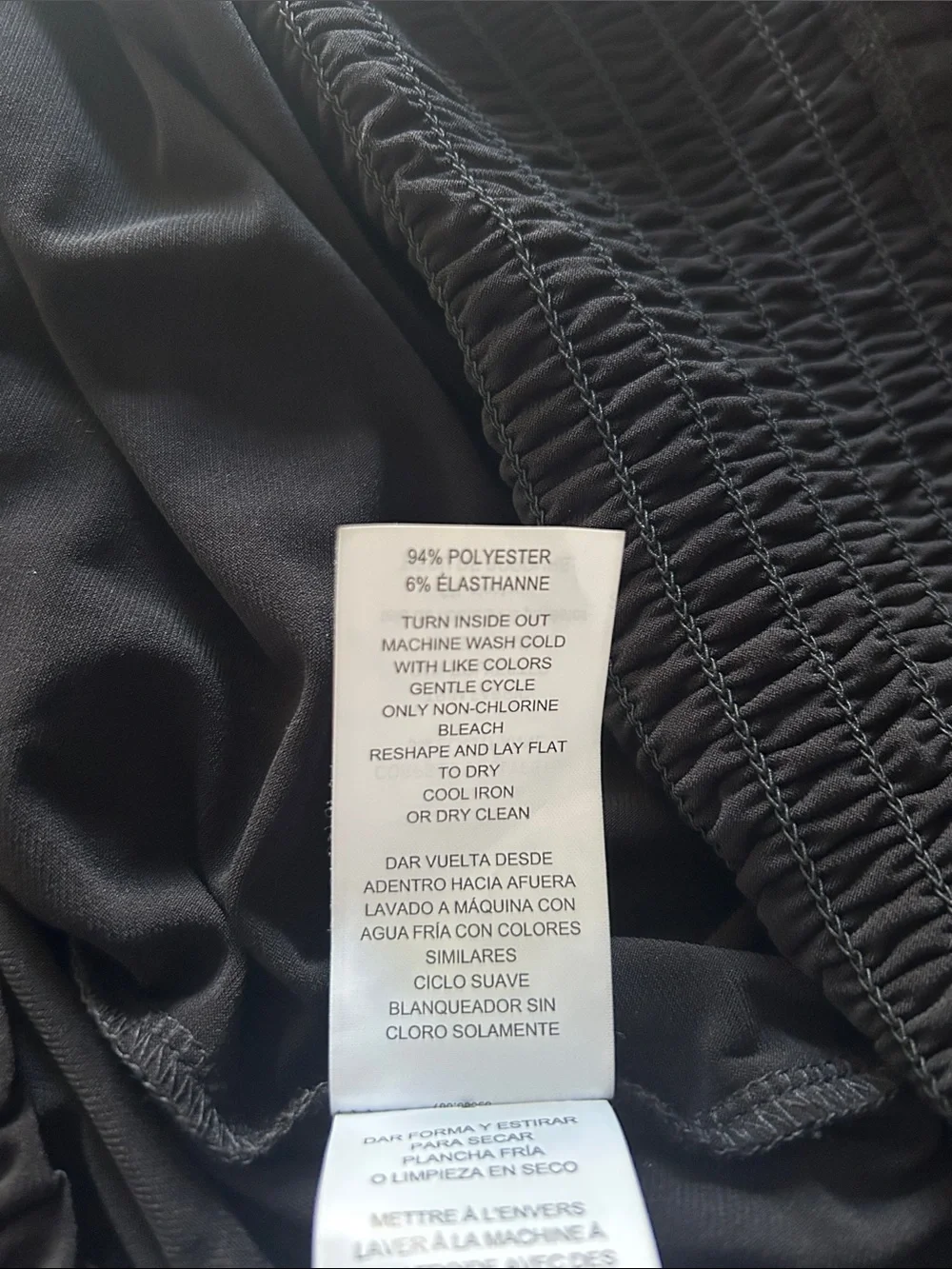 Michael Kors Black Short-Sleeve Tunic with Smocked Hem EUC. XL